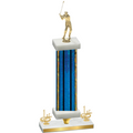 Premium Single Blue Glacier First Place Golf Trophy