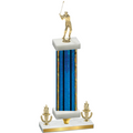 Premium Single Blue Glacier Victory Golf Trophy