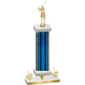 Premium Single Blue Glacier First Place Golf Trophy