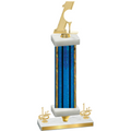 Premium Single Blue Glacier First Place Golf Trophy