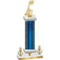 Premium Single Blue Glacier Victory Golf Trophy