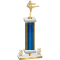 Premium Single Blue Glacier Year Karate Trophy