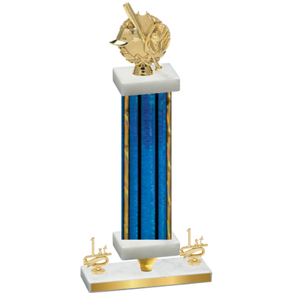 Premium Single Blue Glacier First Place Baseball Trophy