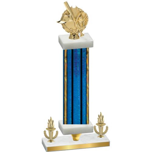 Premium Single Blue Glacier Victory Baseball Trophy