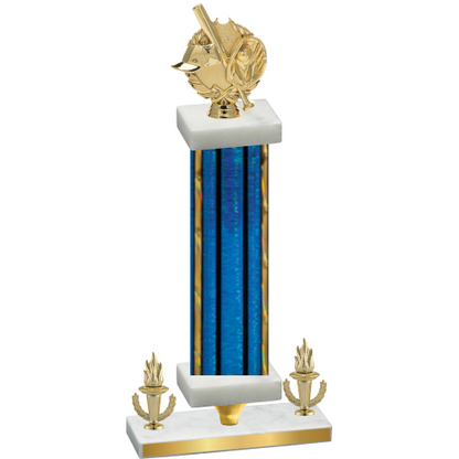 Premium Single Blue Glacier Victory Baseball Trophy