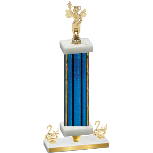 Premium Single Blue Glacier Second Place Academics Trophy