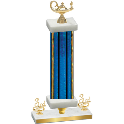Premium Single Blue Glacier Third Place Academics Trophy