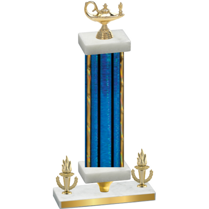 Premium Single Blue Glacier Victory Academics Trophy