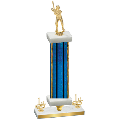 Premium Single Blue Glacier First Place Baseball Trophy
