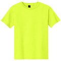 Safety Green front - Gildan Youth Heavy Cotton 100% Cotton T-Shirt