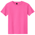 Safety Pink front - Gildan Youth Heavy Cotton 100% Cotton T-Shirt