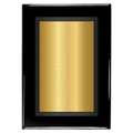 Black Piano Two-Toned Full Plate Plaque with Black Background