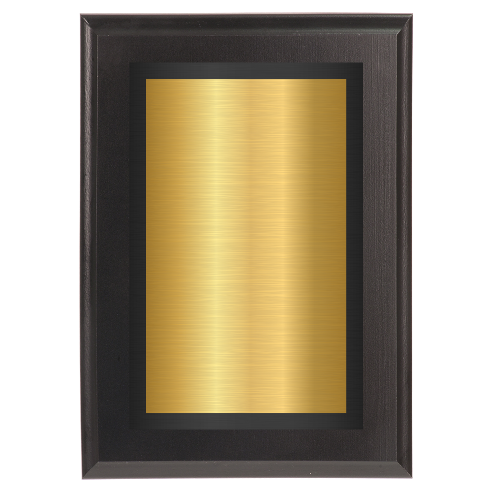 Black Two-Toned Full Plate Plaque with Black Background