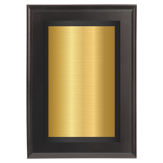 Black Two-Toned Full Plate Plaque with Black Background