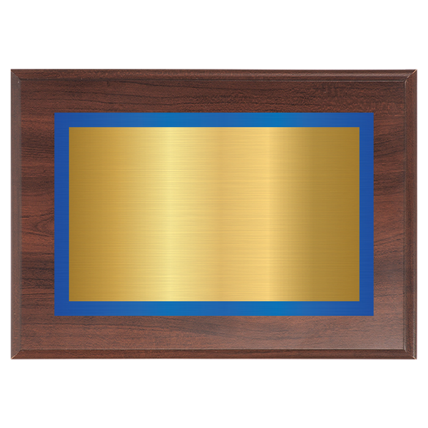 Cherry Two-Toned Full Plate Plaque with Blue Background
