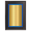 Black Two-Toned Full Plate Plaque with Blue Background