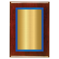Rosewood Two-Toned Full Plate Plaque with Blue Background