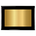 Black Piano Two-Toned Full Plate Plaque with Gold Background