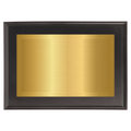 Black Two-Toned Full Plate Plaque with Gold Background