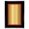 Black Piano Two-Toned Full Plate Plaque with Red Background