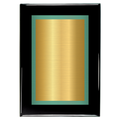 Black Piano Two-Toned Full Plate Plaque with Green Background