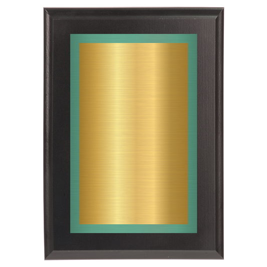 Black Two-Toned Full Plate Plaque with Green Background