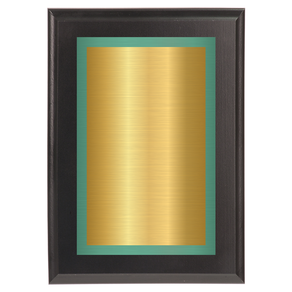 Black Two-Toned Full Plate Plaque with Green Background