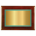 Rosewood Two-Toned Full Plate Plaque with Green Background