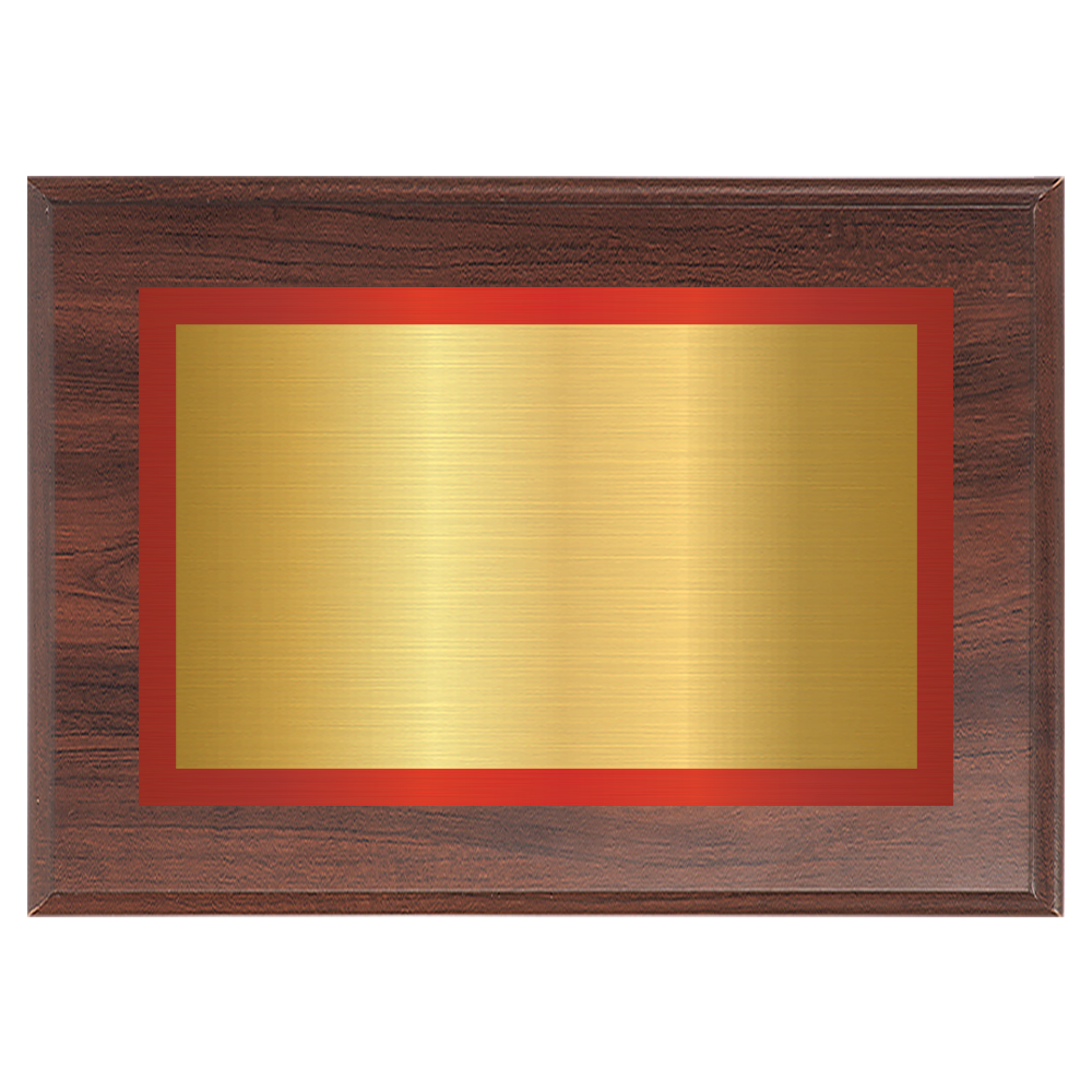 Cherry Two-Toned Full Plate Plaque with Red Background