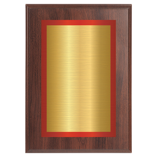 Cherry Two-Toned Full Plate Plaque with Red Background
