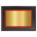 Black Two-Toned Full Plate Plaque with Red Background