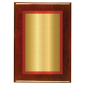 Rosewood Two-Toned Full Plate Plaque with Red Background
