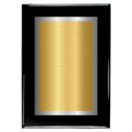 Black Piano Two-Toned Full Plate Plaque with Silver Background