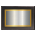 Black Two-Toned Full Plate Plaque with Gold Background