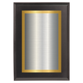 Black Two-Toned Full Plate Plaque with Gold Background