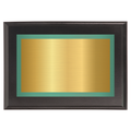 Black Two-Toned Full Plate Plaque with Green Background