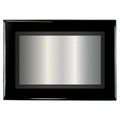 Black Piano Two-Toned Full Plate Plaque with Black Background