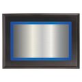 Black Two-Toned Full Plate Plaque with Blue Background