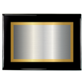 Black Piano Two-Toned Full Plate Plaque with Gold Background