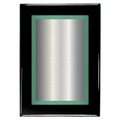 Black Piano Two-Toned Full Plate Plaque with Green Background