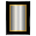 Black Piano Two-Toned Full Plate Plaque with Gold Background