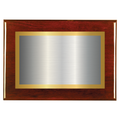 Rosewood Two-Toned Full Plate Plaque with Gold Background