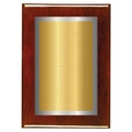 Rosewood Two-Toned Full Plate Plaque with Silver Background