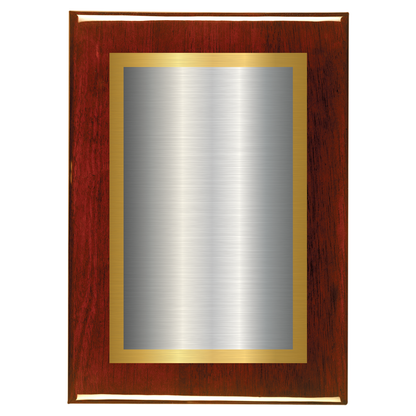 Rosewood Two-Toned Full Plate Plaque with Gold Background