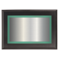 Black Two-Toned Full Plate Plaque with Green Background