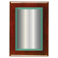 Rosewood Two-Toned Full Plate Plaque with Green Background