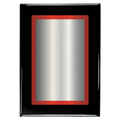 Black Piano Two-Toned Full Plate Plaque with Red Background