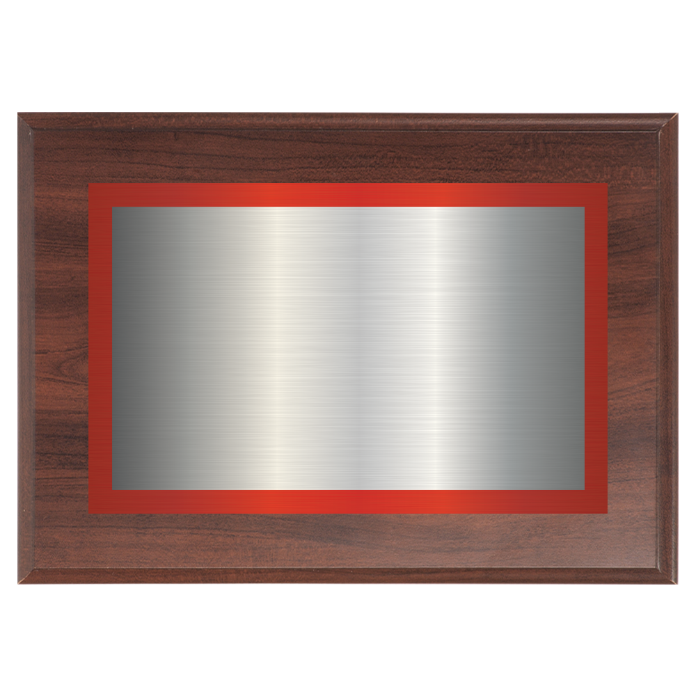 Cherry Two-Toned Full Plate Plaque with Red Background