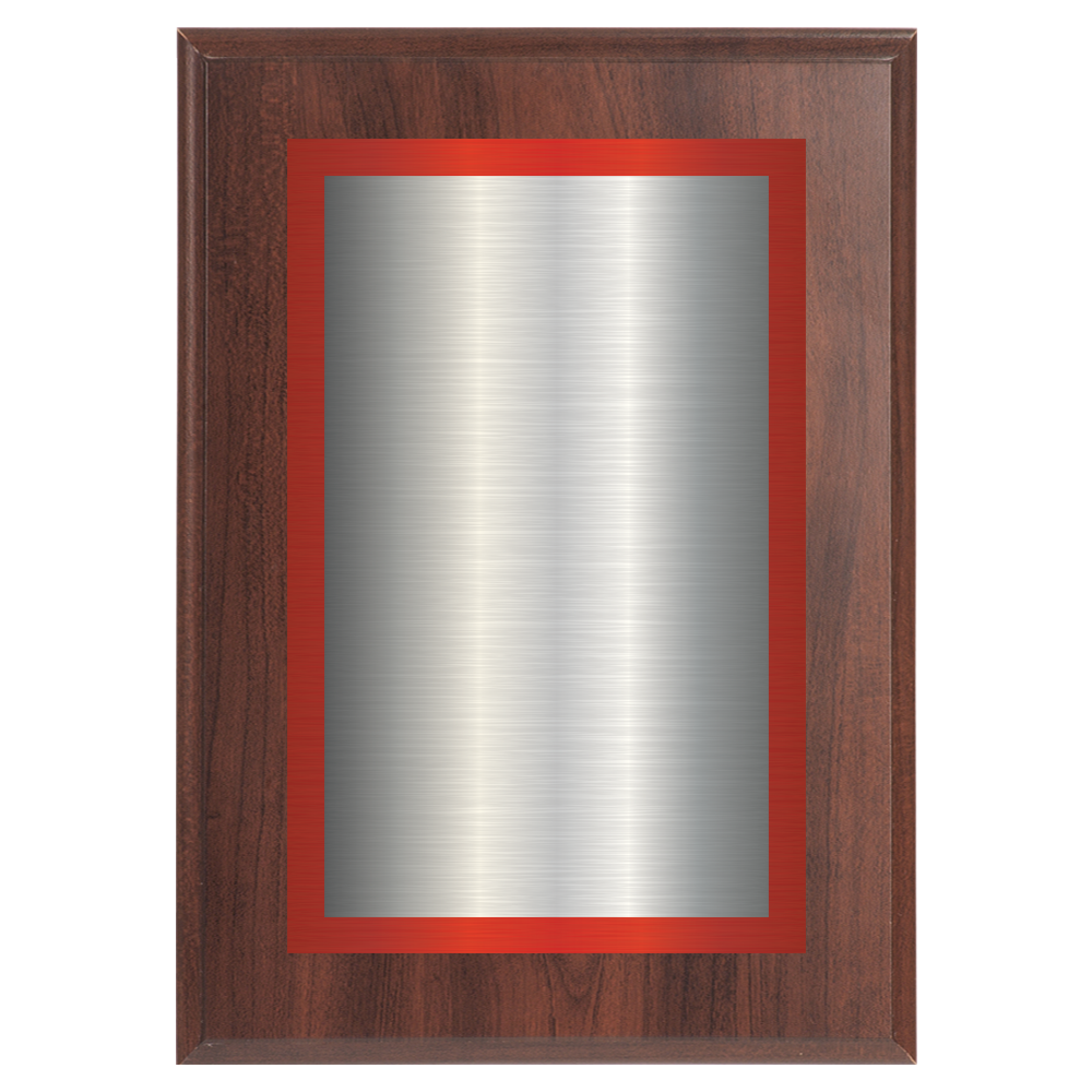 Cherry Two-Toned Full Plate Plaque with Red Background