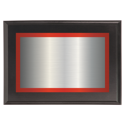 Black Two-Toned Full Plate Plaque with Red Background